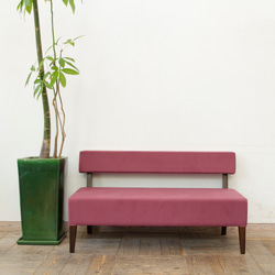 2s Border sofa（ DBR × パープル L-2394：ペット用生地 ） 1枚目の画像