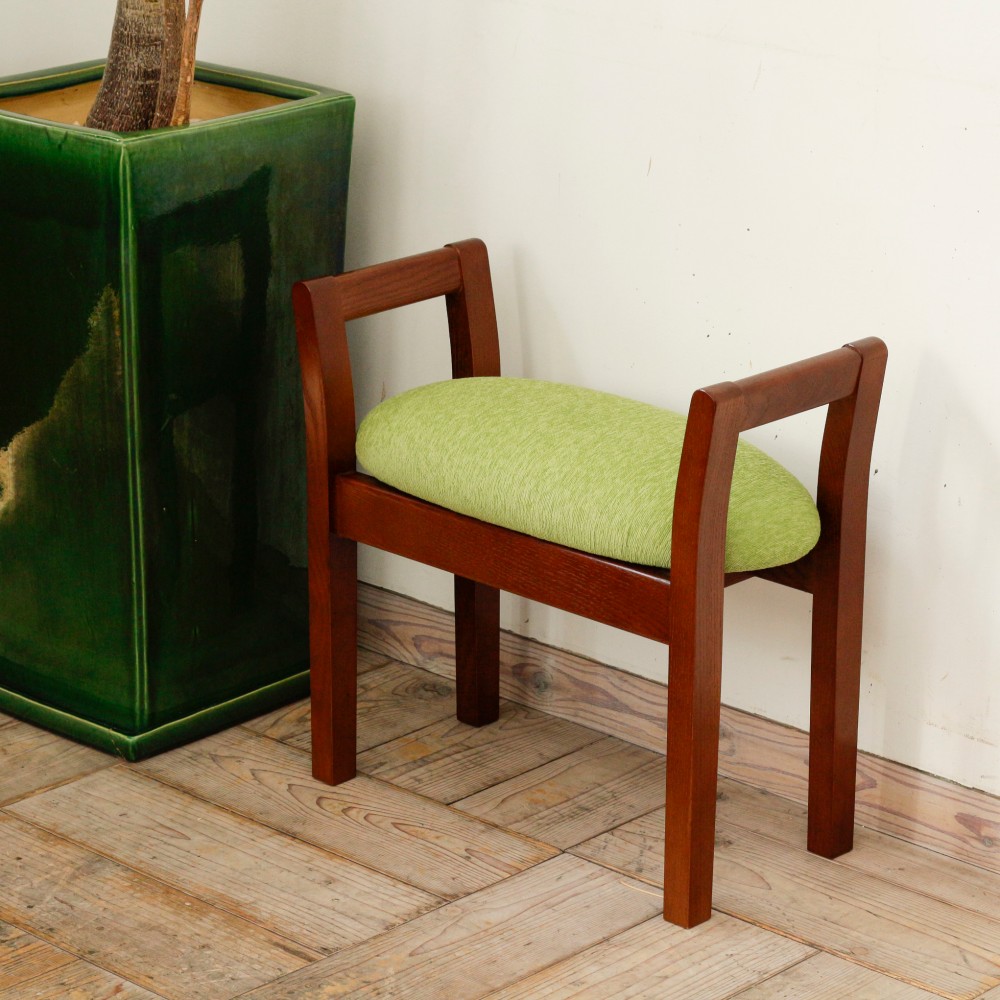 玄関スツール ダブルアーム 収納付 ( BR × グリーン ANシリーズ ) 38,500円