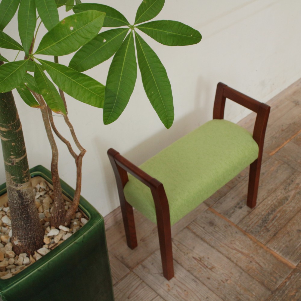 玄関スツール ダブルアーム（BR×ANイエローグリーン）