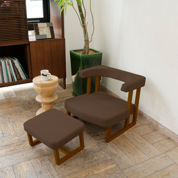 Personal care sofa & Ottoman ( Brown × Dark brown ) 第1張的照片