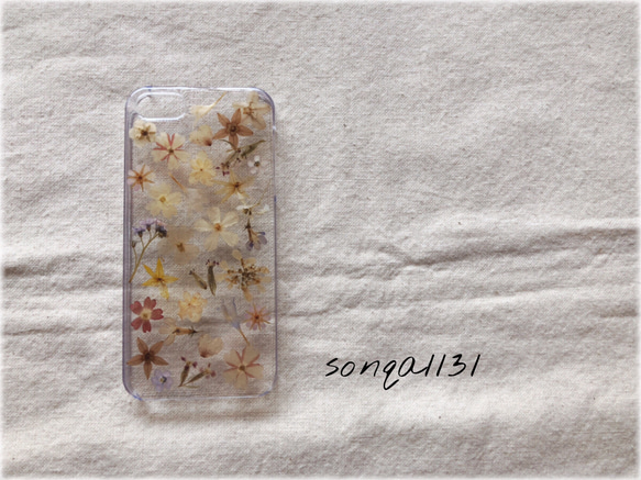 《SALE!!》♡押し花ケース♡ 《花手毬》 iPhone5 /5S /SE対応 1枚目の画像