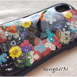 ♡押し花ケース♡ 《hanabi》iPhoneX/XS対応 3枚目の画像