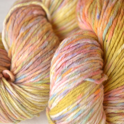 sale　手染め糸　コットン　yellow colorful nijiyarn 3枚目の画像