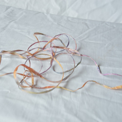 手染め糸　和紙の糸　オレンジ　　nijiyarn 10枚目の画像
