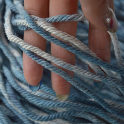 手染め糸　コットンロープ3㎜ デニム nijiyarn 1枚目の画像