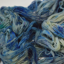 手染め糸　ファインウール　ソックヤーン　blue gray② nijiyarn 4枚目の画像