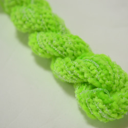 手染め糸　ウールアクリルスラブ　neon green nijiyarn 3枚目の画像