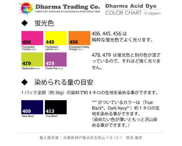 家庭でも使える酸性染料ウールナイロン用　413 nijiyarn 4枚目の画像