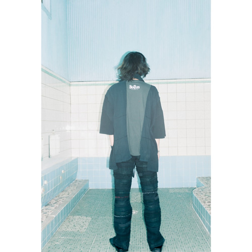 TN21AW101 JIKKENPANTS CRUST PANTS color:BK リメイク クラストパンツ