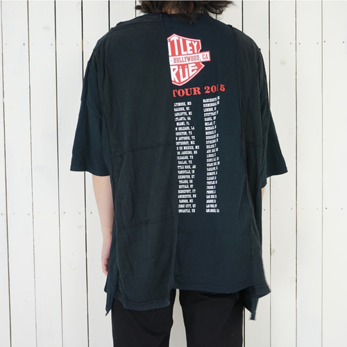 【早い者勝ち】リメイク ドッキング ロングTシャツ TN21AW221 NININBAORI type:3 color:BK リメイク バンド バンドT