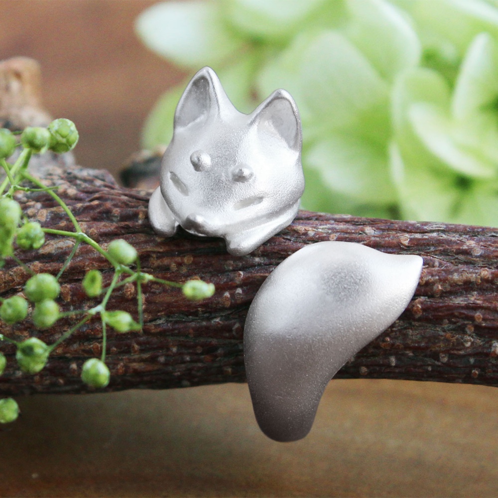 白キツネのピンキーリング(白)(受注生産)