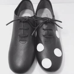 ★楽ちん靴★　白×黒 2枚目の画像