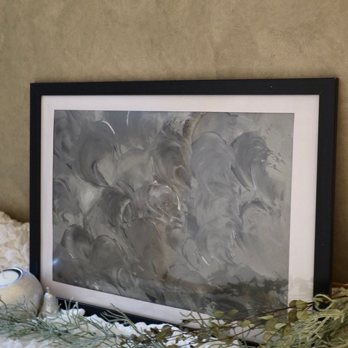 原画】モダンアート 抽象画 重曹アート