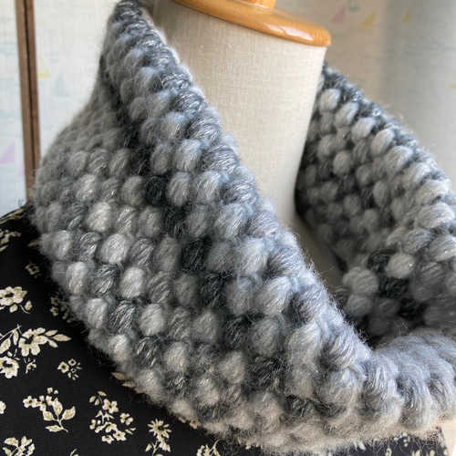 玉編み模様のネックウォーマー ネックウォーマー mint 通販 12933227