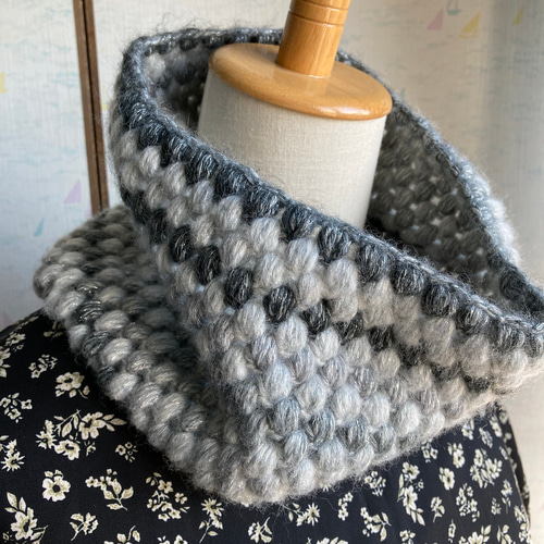 玉編み模様のネックウォーマー ネックウォーマー mint 通販 12933227