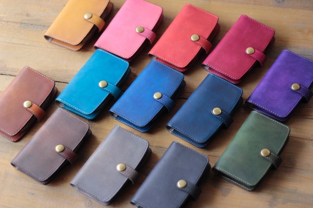 新作　カラーオーダー/手染めスマートキー対応キー&カードケース