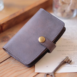 手染めのキャッチャー財布　黄茶　ハンドメイド 手染めのコインキャッチャー財布 黄茶 ハンドメイド 財布