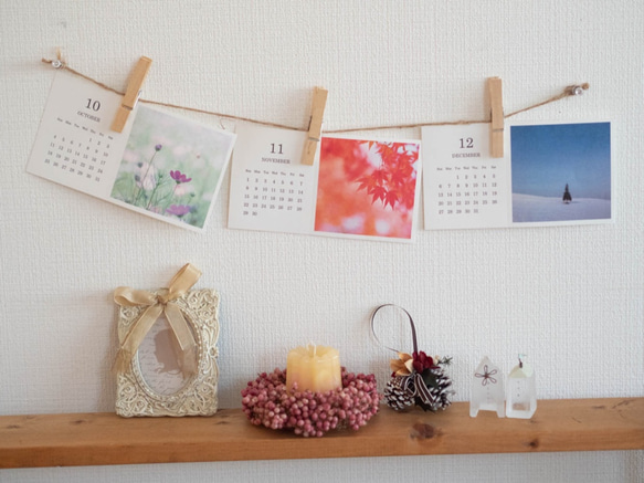 活版印刷カレンダー2020＊Mariko Hirai＊Photo＆Pastel&刺繍 7枚目の画像