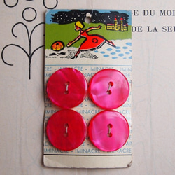 フランス Iminacre ボタン ピンク 1枚目の画像