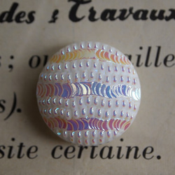 【売り切れ】フランス パールに輝く大きめガラスボタン 2枚目の画像