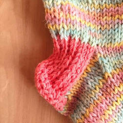 手編み靴下・レインボー3 3枚目の画像