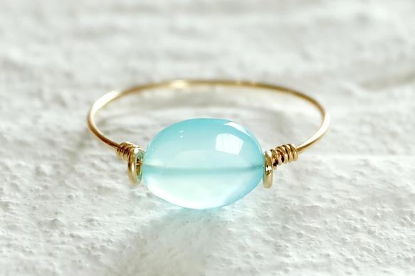 fruitsjolieフリュイジョリ シーブルーカルセドニーピアス 夏