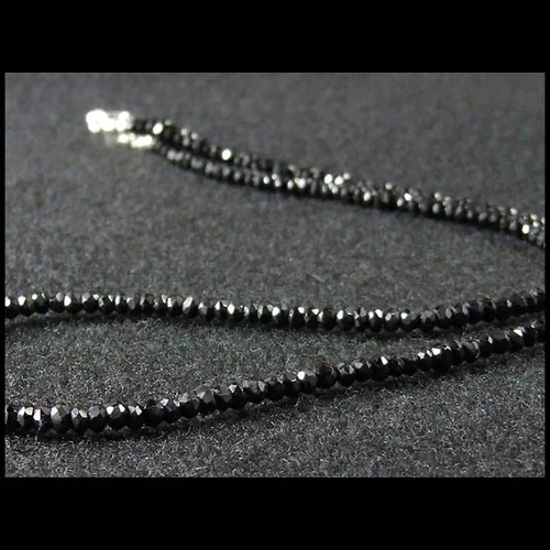 デザイン☆クロスパーツ ブラックスピネル ネックレス メンズ