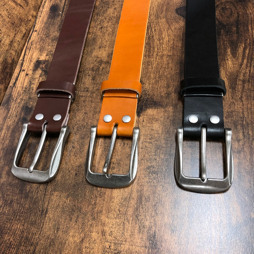 メンズ 栃木レザーベルト ブラック 厚めのベルト その他ファッション