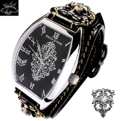 DEEP ZONE 腕時計 腕時計 本革 レザーブレス ウォッチ 時計 メンズ レザーベルト Deep