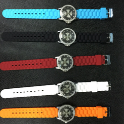 腕時計用　ベルト　ラバーベルト　オレンジ 3枚目の画像