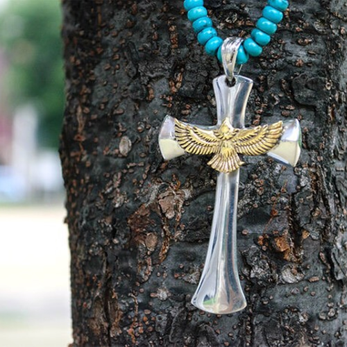 クロスフェザーネックレス Deep zone ネックレス・ペンダント 革工房  