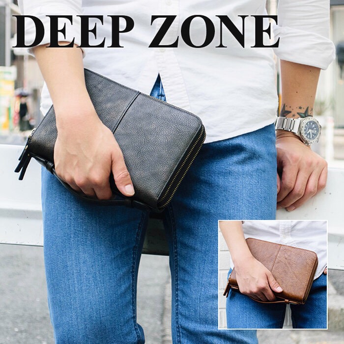 美品】DEEP ZONE すごかっ 長財布 レザー ブラック ロングレザー 美品】DEEP ZONE すごかっ 長財布 レザー ブラック ロングレザー