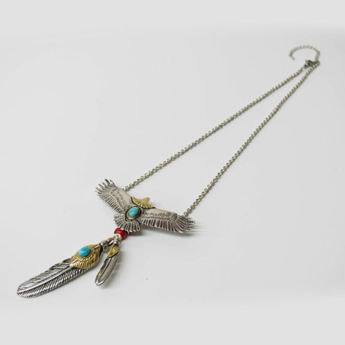 イーグル フェザー ターコイズ ネックレス エム・コーエン M.Cohen