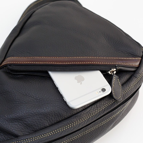 DEEP ZONE 本革 牛革 ボディバッグ メンズ レザー バック 斜め掛け