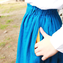 ＜ご予約分専用＞海色のスカート｛POCKET COLOR FLARE SKIRT｝ 2枚目の画像