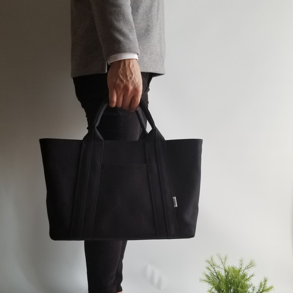 【ｾﾐｵｰﾀﾞｰ】Lｻｲｽﾞぷっくりハンドル♪定番.機能的な間仕切り☆ブラック 5枚目の画像