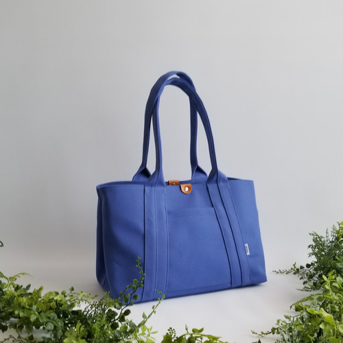 Lｻｲｽﾞ ポケットもマチもたっぷり♪自立3Wayトート☆ヒヤシンス