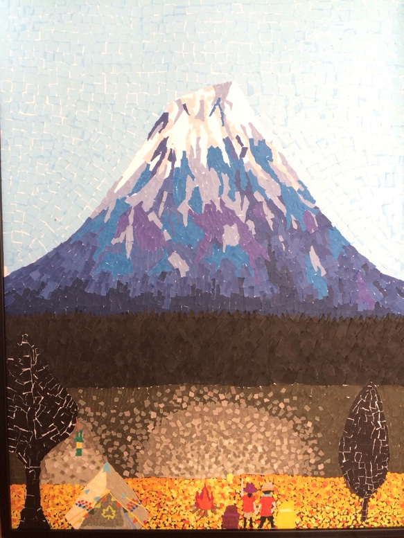 貼り絵 【Mt.fuji 】オーダメイド 1枚目の画像