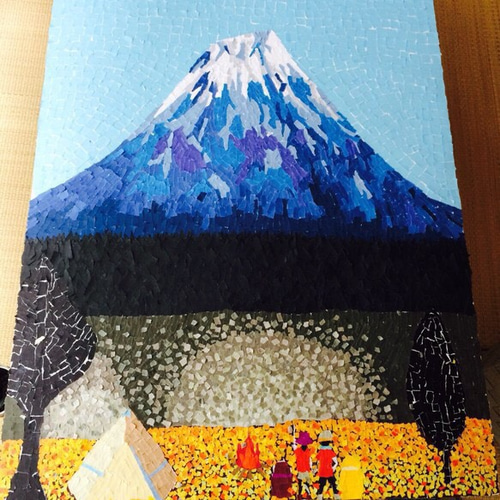 貼り絵 【Mt.fuji 】オーダメイド ウェルカムボード risa 通販 1493098
