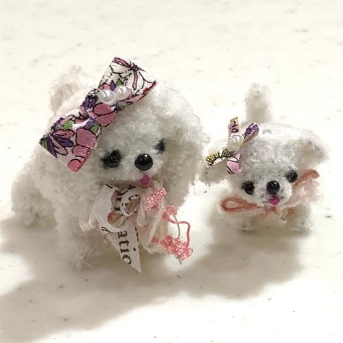 トイプードル ホワイト モール人形 （①1から作ろうリアル可愛い