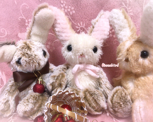 うさぎぬいぐるみ（茶クリーム斑×白） ぬいぐるみ ひな桜 通販