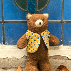 立ち上がったクマさん(ベスト） (´（エ）｀) ぬいぐるみ hataco 通販