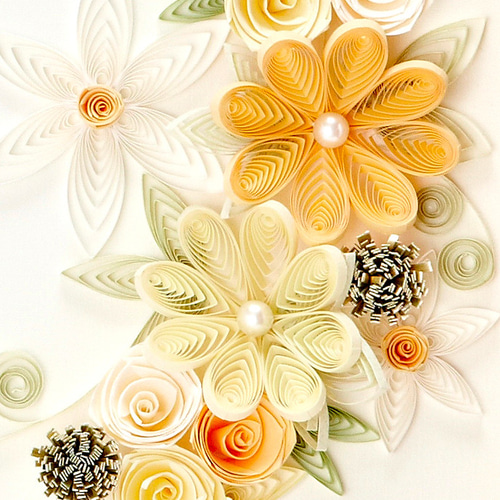 ペーパークイリングのウェルカムボード」紙のお花屋さんNKcraft