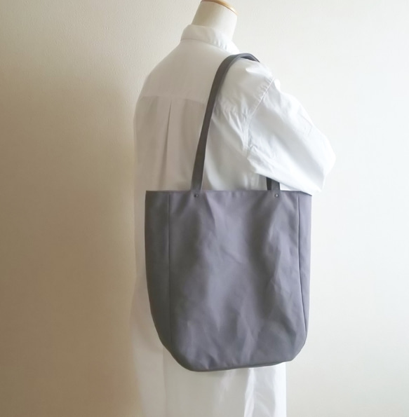 グレー帆布 girls' tote 1枚目の画像