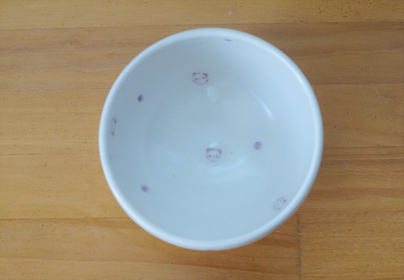 パンダ茶碗ー紫水玉 4枚目の画像