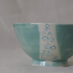 唐草パンダ茶碗〈piko-maru様オーダー品〉 1枚目の画像