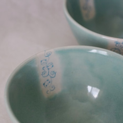 唐草パンダ茶碗〈piko-maru様オーダー品〉 2枚目の画像