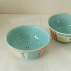 パンダ平小鉢-水色 6枚目の画像