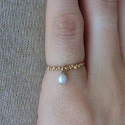 アイオライト　菫青石　K10 ピンキー　指輪　すみれ　5号　アンティーク 菫青小花～アイオライトピンキーリング～ 指輪・リング Sherry