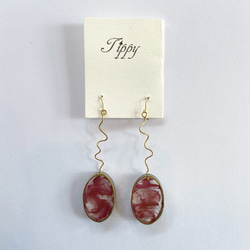 marble drop pierce / earring 1枚目の画像